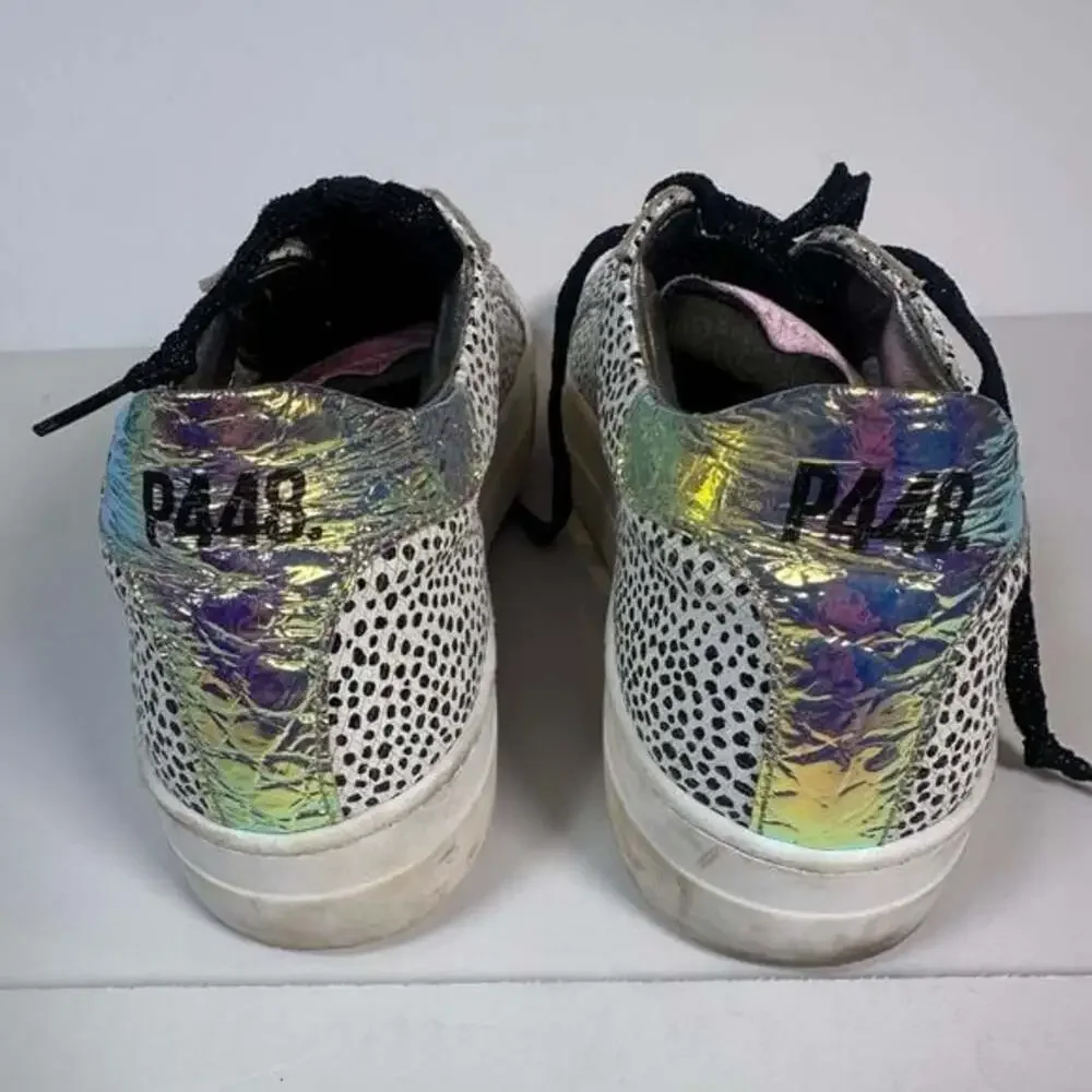 P448 Thea Platform Low Top Sneakers Pepper Leopard Women's Size EU 41 US 10.5